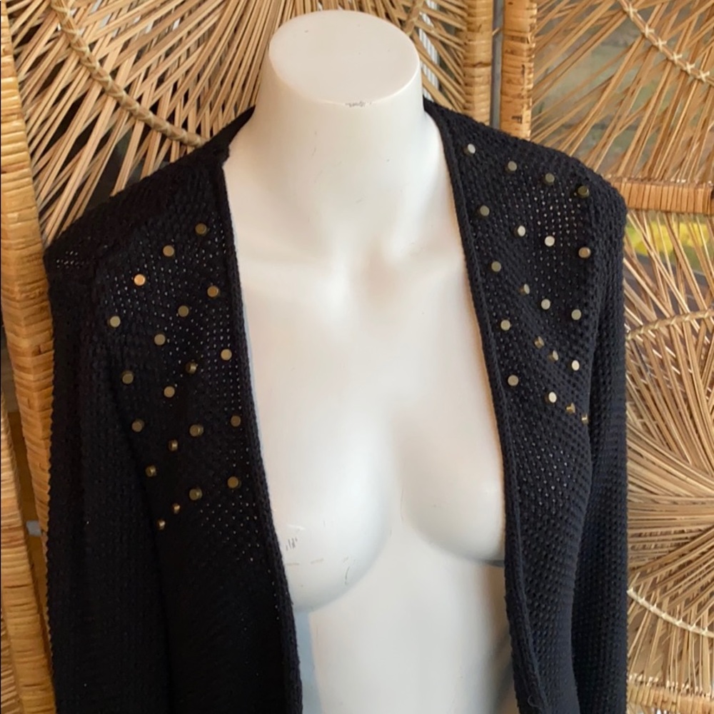🌵 Studded Black Open Cardigan